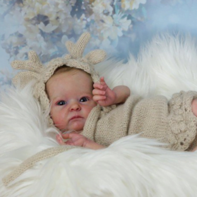 17" Realistic Reborn Girl Lifelike Soft Weighted Toddler Silicone Newborn Baby Doll MoonPie Reborns® Megan