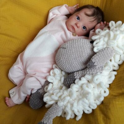 17'' Real Cute Girl Silicone Baby Reborn Doll Weighted Newborn Baby Doll New Toys Collectibles MoonPie Reborns® Sylvia