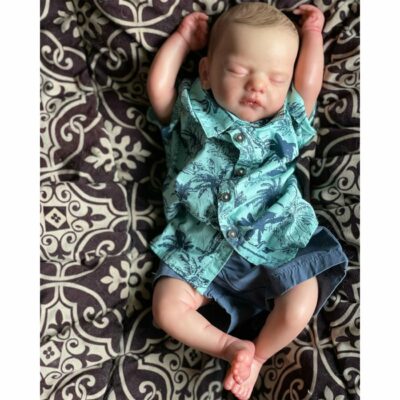 19” Realistic Sleeping Silicone Toddler Reborn Soft Silicone Dolls MoonPie Reborns® Noah
