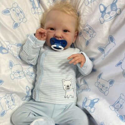 19.5'' Silicone Vinyl Reborn Baby Alive Small Boy Truly Look Real Baby Doll MoonPie Reborns® Nicholas