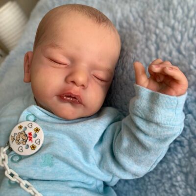 19″ Real Sleeping Reborn Dolls Real Lifelike Newborn Toddler Reborn Baby Dolls MoonPie Reborns® Herman