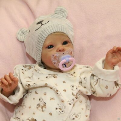 17'' Doll Body Tiny Girl Baby Reborn Toddlers Weighted Silicone Newborn Baby Doll Lifelike Soft Vinyl Doll MoonPie Reborns® Jenny