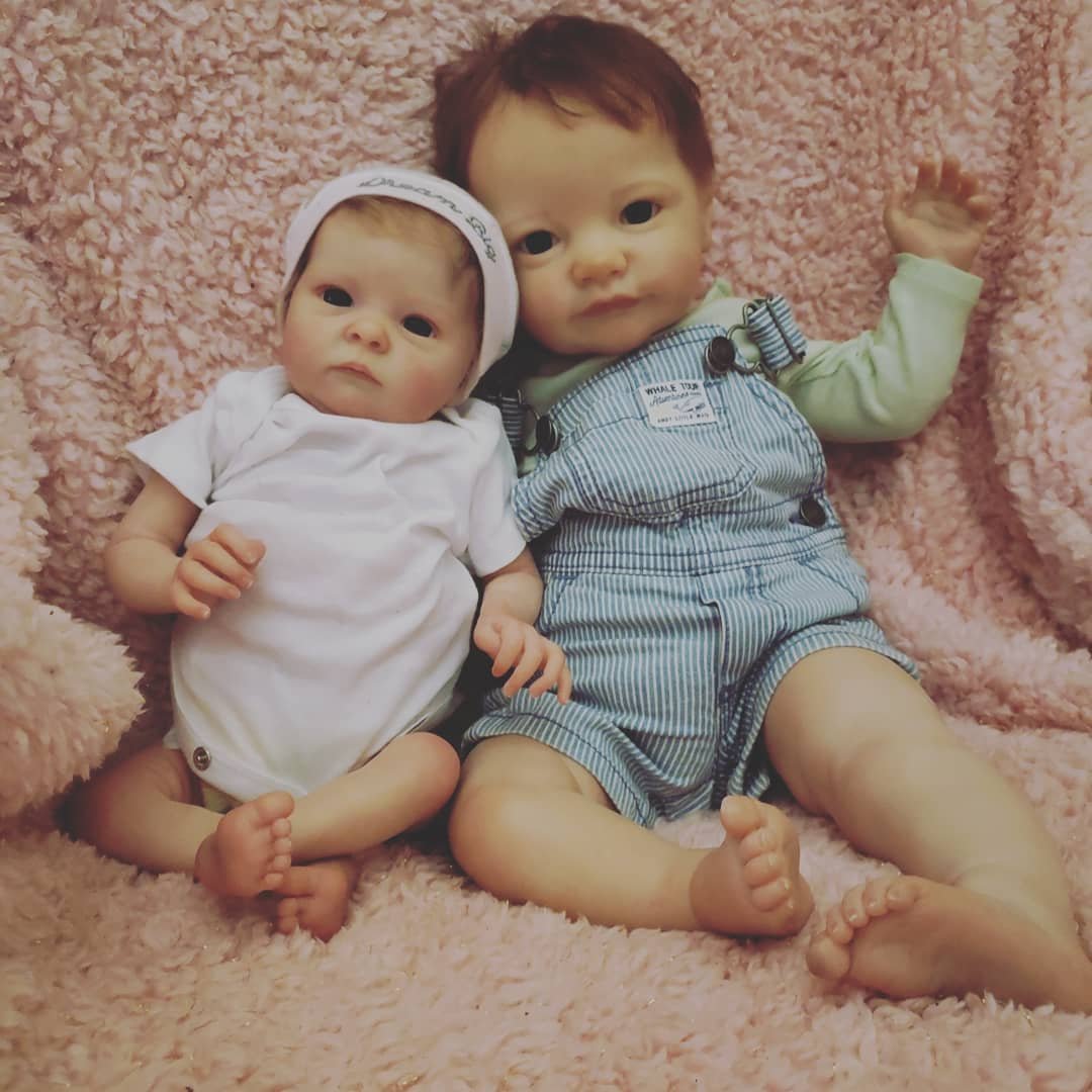 18"/24" Cute Reborn Real Lifelike Baby Dolls Handmade Gifts for Kids MoonPie Reborns® Rexina & Romina
