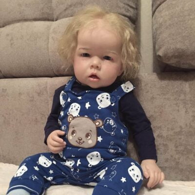 20" Handmade Silicone Tape Cloth Body Reborn Toddler Baby Girl Doll Set MoonPie Reborns® Iona