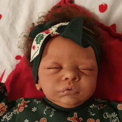 18.5″ Lifelike Black Girl Doll Reborn Silicone Baby Doll Toddler Toys MoonPie Reborns® Jill