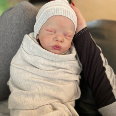 19” Realistic Newborn Baby Dolls Silicone Doll Mini Girl Baby Truly Reborn Baby Doll MoonPie Reborns® Mora